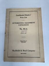 1939 Milwaukee Automotive Equip. Catalog Shadbolt & Boyd Co. 83-A Confidential picture
