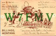 1941 W7FMV Billings Montana Ham Radio Amateur QSL Card Postcard picture