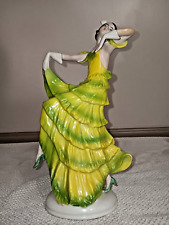 Vintage Art Deco Flapper Dancer German Figurine, Signed picture