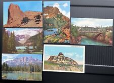 Vintage 1940's Rocky Mountains Postcard Lot of 6 National Parks Canadian Rockies picture