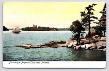 c1905~Thousand Islands~New York NY~Picturesque View~Sailboat~Antique Postcard picture