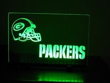GREEN BAY PACKERS ETCHED ACRYLIC LED SIGN picture