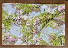 Vintage Floral Standard Pillowcase Set Percale Water Iris Cottage Granny Core picture