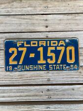Vintage Highlands County Original 1954 Florida License Plate picture