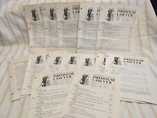 LOT OF 1980'S 15 FIREHOUSE LAWYER MONTHLY NEWSLETTER FIREFIGHTER HOUSE VTG RARE picture