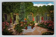 New Orleans LA-Louisiana, Courtyard Of Little Theatre, Antique Vintage Postcard picture