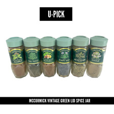 U-PICK McCormick Vintage Green Lid Flower Label Jar Cottage Kitchen Decor U-PICK picture