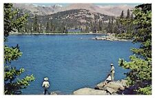 Vintage East Tensleep Lake Sugarlope Mountains Wyoming Postcard Unposted Chrome picture