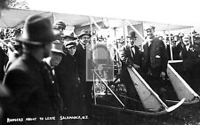 Cal Rodgers & Biplane Leaving Salamanca New York NY Reprint Postcard picture