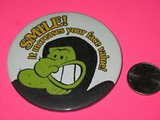 SMILE IT INCREASES YOUR FACE VALUE - WITCH PIN, PINBACK, BUTTON - 3