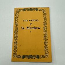 The Gospel of St Matthew American Bible Society Booklet Instituted 1816 picture