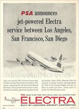 1959 PSA Pacific Southwest Airlines AD airways advert LOCKHEED ELECTRA L-188 picture