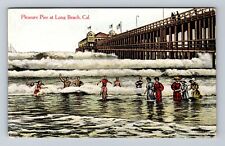 Long Beach CA-California, Pleasure Pier, Antique, Vintage Postcard picture