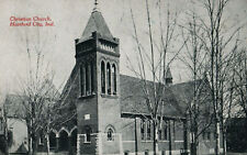VINTAGE POSTCARD CHRISTIAN CHURCH AT HARTFORD CITY INDIANA 1912 picture
