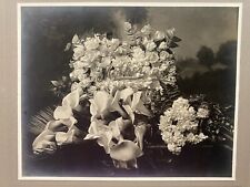 Lyons Nebraska NE Memorial Post Mortem Flowers Older Woman Large Cabinet Photo picture