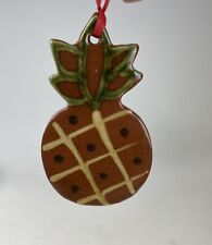 Handmade Pottery Pineapple Ornament from Old Salem Museum Winston Salem NC picture
