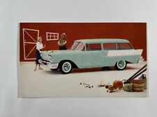 Original 1957 Postcard Chevrolet One-Fifty Handyman in India Ivory Surf Green picture