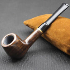 Handmade Wood Smoking Pipes Tobacco Ebony Wooden Smoking Pipe Gift 9mm Filter picture