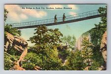 Lookout Mountain TN-Tennessee, Sky Bridge In Rock City, Vintage c1940 Postcard picture