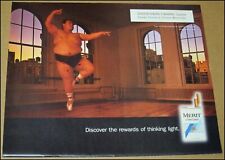 1999 Merit Cigarettes Print Ad Advertisement Sumo Wrestler Quiksilver 12