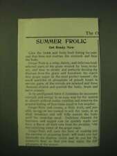 1902 Post Grape-Nuts Cereal Ad - Summer Frolic Get Ready Now picture