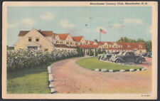 Manchester Country Club Manchester NH postcard 1944 1935 Ford Coupe picture