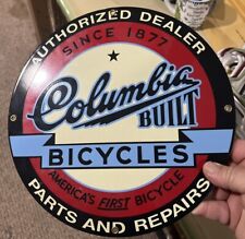 VIntage Columbia Built Bicycles Porcelain Sign by Ande Rooney 11