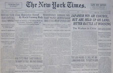 9-1937 September 2 JAPANESE WIN AIR CONTROL, BUT ARE HELD UP ON LAND; WOOSUNG  picture