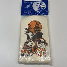 Vintage 1991  Halloween Trick Treat Paper Bags 40 Count Haunted House Pirate NOS picture