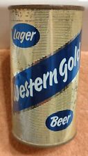 1950s blue WESTERN GOLD, Flat top beer can, Grace Bros, Santa Rosa, California picture