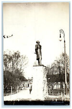 c1920's Monument View in Kristiansand Norway Antique RPPC Photo Postcard picture