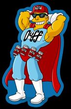 The Simpsons STICKER - Duffman Beer Company Oh Yeah Cartoon Simpson Duff Man picture