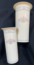 Pair Vintage Lenox Charleston Vases 8.25” & 6.75