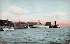 SS City of Rockland ME Maine Harbor Eastern Steamship Lines Co Vtg Postcard E5 picture