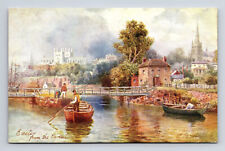 Exeter from the Canal Boats UK Raphael Tuck's Oilette Postcard picture