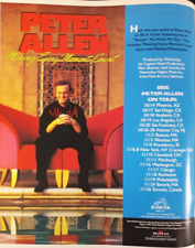 1990 PETER ALLEN AUSTRALIA songwriter ORIGINAL (UNFRAMED) PROMO AD picture