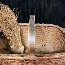 Antique Split Oak Gathering Farmhouse Basket picture