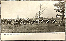 Outskirts of the Cavalry Camp Pine Camp New York WW1 Military Postcard 3738 picture