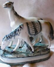 Vintage Porcelain Horses Figurine 1952 Belgium, Leige Collectible picture