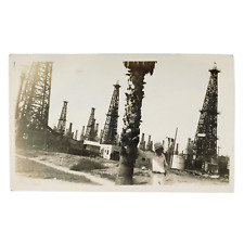 Pacific Coast Oil Company Photo 1920s Oil Field Drilling Tower Snapshot C3511 picture
