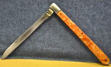 Hammer&Sickle Bulgarian Orange marble handle MELON TESTER c.1971's Folding Knife picture