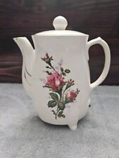 Moss Rose Electric Teapot Coffeepot With Lid, Vintage, small chip in lid tab picture