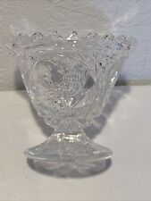Hofbauer Blue Bird Crystal Trinket Dish Small Vintage picture