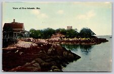 Postcard View of Five Islands Maine D132 picture