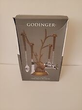 Godinger Forest Stag 5 Piece Bar Tool Set Holder Brass Finish New Opened Box picture