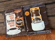 Vintage (2) SANKA - Sealed 3 Cup Instant Coffee Packet - Prop NOS Packets picture