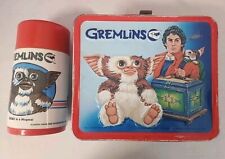 Vintage 1984 Gremlins Metal Lunch Box Warner Brothers Aladdin W/ Thermos picture