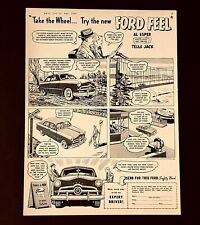 1949 Ford Advertisement Test Drive Car Take Wheel Comic Strip Vintage Print AD picture