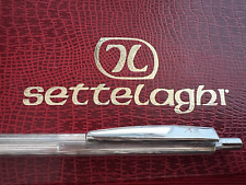 Settelaghi Pen Sphere Silver 925 Solid IN Stripe With Certificato Warranty picture