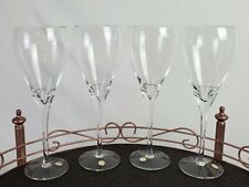 4 Vintage NIB 13 oz. Christmas Sparkling Wine Glass Fine Crystal Stemware Towle picture